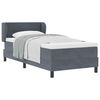 vidaXL Boxspringbett mit Kopfteil Dunkelgrau 100 x 200 cm Samt