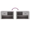 vidaXL Schuhschrank Grau Sonoma 80x35x45 cm Holzwerkstoff