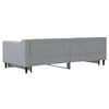 vidaXL Tagesbett Ausziehbar Hellgrau 90x200 cm Stoff