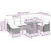 vidaXL Garten-Sofa-Set mit Speicher 9 pcs Grau Poly Rattan