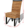 vidaXL Esszimmerst&uuml;hle 6 Stk. Abaca und Mango Massivholz