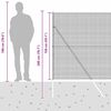 vidaXL Zaunpfosten Gr&uuml;n 50 x 1,5 m (12 x 12 mm Maschen) Stahl und PVC