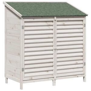 vidaXL Gartenschuppen Wei&szlig; 106 x 56 x 113,5 cm Massivholz aus Fichte
