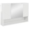 vidaXL Spiegelschrank Hochglanz Wei&szlig; 80 x 17 x 55 cm Holzwerkstoff