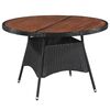 vidaXL Gartentisch 115x74 cm Poly Rattan und Massivholz Akazie