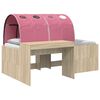 vidaXL Bett mit Tunnel 3 stk. Sonoma Eiche und Pink Holzwerkstoff