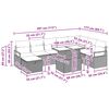 vidaXL Garten-Sofa-Set mit Kissen mit Speicher 9 pcs Beige Poly Rattan