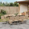 vidaXL Garten Essgruppe 11 pcs Beige Poly-Rattan