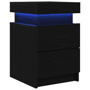 vidaXL Nachttisch Schwarz Eichen-Optik 35 x 39 x 55 cm Holzwerkstoff