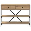 vidaXL Konsolentisch mit Schubladen Braun 100 x 34,5 x 75 cm Holz