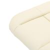 vidaXL Liegesessel mit Fu&szlig;hocker Creme Kunstleder und Bugholz