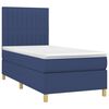 vidaXL Boxspringbett mit Matratze & LED Blau 90x190 cm Stoff