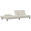 vidaXL Schlafsofa 2-Sitzer mit 2 Kissen Creme Samt