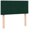 vidaXL Boxspringbett mit Matratze & LED Dunkelgr&uuml;n 90x210 cm Samt