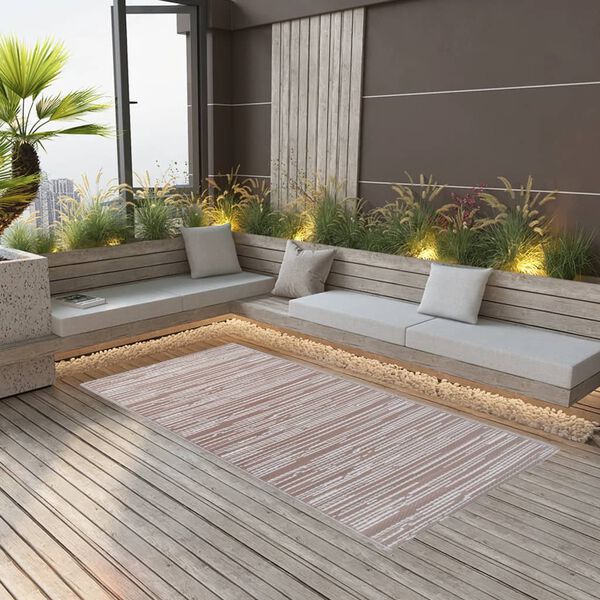 vidaXL Outdoor-Teppich ARAKIL Braun 160x230 cm PP