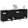 vidaXL Sideboards 3 pcs Schwarz Eichen-Optik 60 x 35 x 70 cm