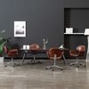 vidaXL Drehbare Esszimmerst&uuml;hle 4 Stk. Kunstleder Braun