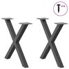 vidaXL Couchtischbeine X-Form 2 Stk. Anthrazit 60x(42-43) cm Stahl