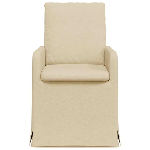 vidaXL Esszimmerst&uuml;hle 2 pcs Creme 57 x 67 x 98 cm Stoff