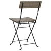 vidaXL Bistrost&uuml;hle 6 Stk. Klappbar Grau Poly Rattan und Stahl