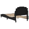 vidaXL Bettgestell "Viana" ohne Matratze Schwarz 90x190 cm Kunstleder