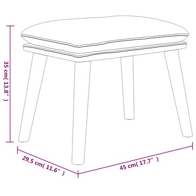 vidaXL Fußhocker Braun 45x29,5x35 cm Kunstleder