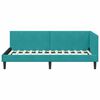 vidaXL Eckbettgestell T&uuml;rkis 100 cm x 200 cm SamtundSperrholz