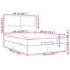 vidaXL Ottoman-Bett mit Matratze Creme 140x190 cm Stoff