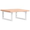 vidaXL Waschbeckenregal Wandmontage Stahl und Massivholz Buche