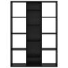 vidaXL Raumteiler Schwarz Eichen-Optik 100 x 24 x 140 cm Holzwerkstoff