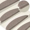 vidaXL Stufenmatten 15 Stk. 65x21x4 cm Dunkelbeige Halbrund Gro&szlig;