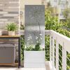 vidaXL Garten Sichtschutz-Leinwand Silber 50 x 140 cm Edelstahl