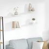 vidaXL Schweberegale 4 Stk. Eichen-Optik und Wei&szlig; 23x23,5x3,8 cm MDF