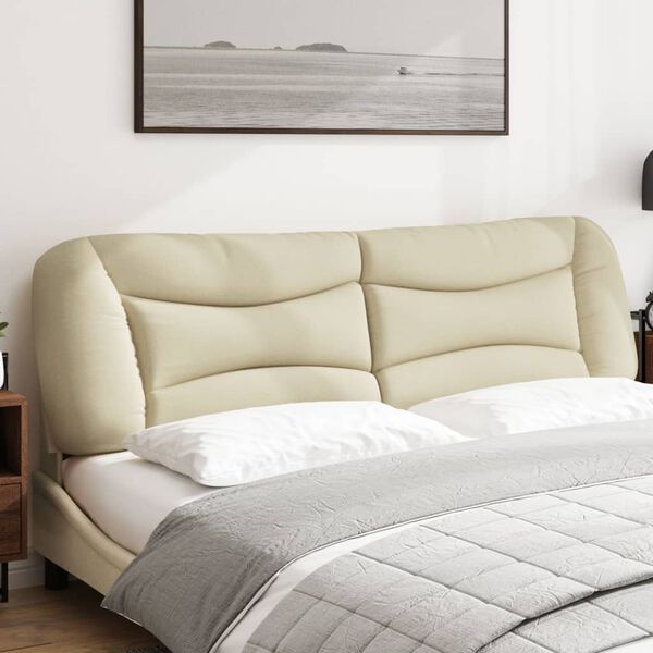 vidaXL Kopfteil-Kissen "Hvar" Creme 180 cm Stoff