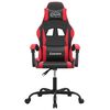 vidaXL Gaming-Stuhl Drehbar Schwarz und Rot Kunstleder
