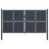 vidaXL Gartentor aus Stahl 300 x 200 cm Anthrazit