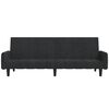 vidaXL Schlafsofa 2-Sitzer Schwarz Samt