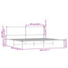 vidaXL Metallbett ohne Matratze Sonoma-Eiche 200x200 cm