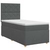 vidaXL Boxspringbett mit Matratze Dunkelgrau Einzeln Stoff