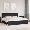 vidaXL Bettrahmen Schwarz 200 x 200 cm Massives Kiefernholz