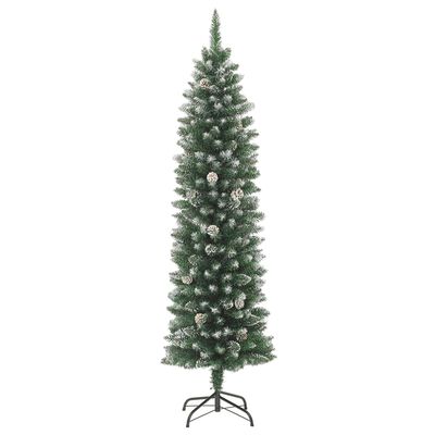 vidaXL Künstlicher Weihnachtsbaum mit Ständer Schlank 210 cm PVC