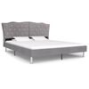 vidaXL Bett mit Memory-Schaum-Matratze Hellgrau Stoff 160&times;200 cm
