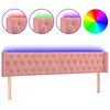 vidaXL LED Kopfteil Rosa 183x16x78/88 cm Samt