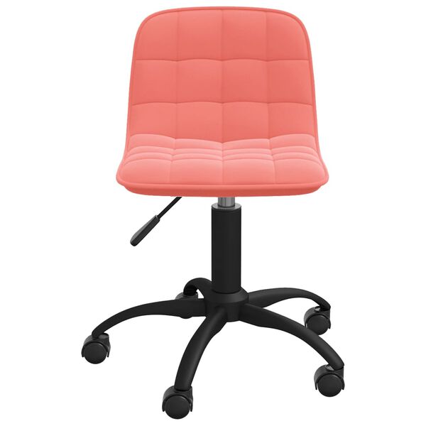 vidaXL Esszimmerst&uuml;hle 2 Stk. Drehbar Rosa Samt