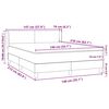 vidaXL Boxspringbett mit Matratze Dunkelgrau 140x210 cm Samt