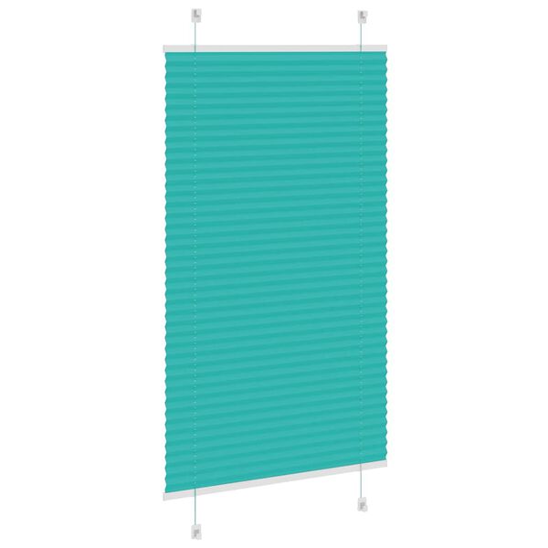 vidaXL Plissee Petrolgr&uuml;n 75x100 cm Stoffbreite 74,4 cm Polyester