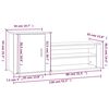 vidaXL Schuhschrank Wei&szlig; 130x35x54 cm Holzwerkstoff