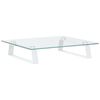 vidaXL Monitorst&auml;nder Wei&szlig; 40x35x8 cm Hartglas und Metall