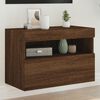 vidaXL TV-Wandschrank mit LED-Leuchten Braun Eichen-Optik 60x30x40 cm