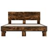 vidaXL Bettgestell R&auml;uchereiche 135x190 cm Holzwerkstoff und Metall